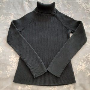 GAP KIDS black cotton turtleneck ribbed sweater  S 6/7
